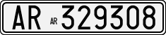 License plate of Italy, Cars (1927 year series)