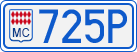 License plate of Monaco, Cars