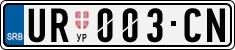 License plate of Serbia, Cars