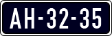 License plate of the Netherlands, Imported oldtimers (cars)