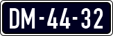 License plate of the Netherlands, Imported oldtimers (cars)