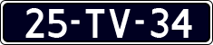 License plate of the Netherlands, Cars