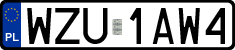 License plates of Poland, Regular car plates