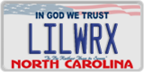 North Carolina, Vanity Plates