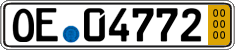 German license plate, Short-term transit plates