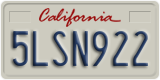 California, Passenger Car (1ABC234)