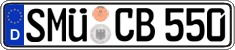 German license plate, Regular plates