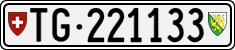 License plate of Switzerland, Cars