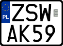 License plates of Poland, Special vehicles and motorcycles