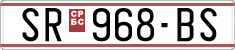 License plate of North Macedonia, Regular plates (1993)