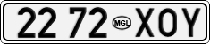 License plate of Mongolia, Cars