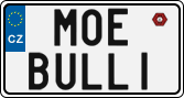 License plate of the Czech Republic, Vanity Plates