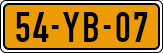 License plate of the Netherlands, Imported oldtimers (cars)