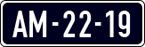 License plate of the Netherlands, Imported oldtimers (cars)