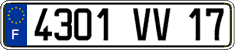 French license plate, FNI