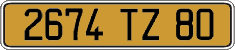 French license plate, FNI