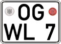 German license plate, Regular plates