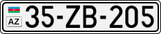 License plate of Azerbaijan, Cars