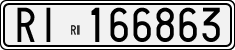 License plate of Italy, Cars (1927 year series)