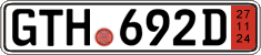 German license plate, Export transit plates