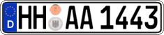 German license plate, Regular plates