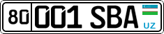 License plate of Uzbekistan, Organizations