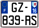 French license plate, SIV (ordinary)