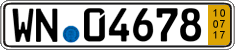 German license plate, Short-term transit plates