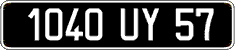 French license plate, FNI