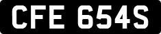 License plate of the United Kingdom, 1963 year system