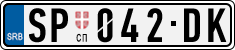 License plate of Serbia, Cars