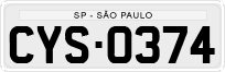 License plate of Brazil, Private owners (1990)
