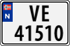 License plate of Norway, Cars