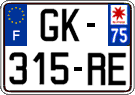 French license plate, SIV (ordinary)