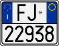 License plate of Italy, Motorcycles (1994 year series)