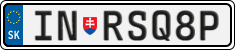 License plate of Slovakia, Vanity Plates