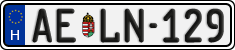 license plates of Hungary, Regular plates (2022)