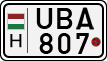 license plates of Hungary, Motorcycles (1990)