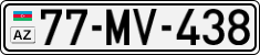 License plate of Azerbaijan, Cars