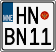 License plate of Montenegro, Motorcycles