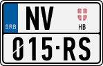 License plate of Serbia, Cars