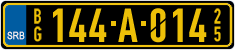 License plate of Serbia, Diplomatic