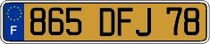 French license plate, FNI