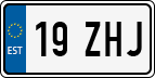 License plate of Estonia, Regular car plates (US-size)