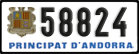 License plate of Andorra, Cars (1234(5))