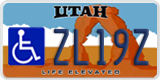 Utah, Vehicles for disabled persons (AB12C/1234A)
