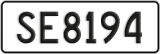 License plate of New Zealand, AB1(234)