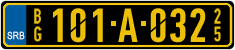 License plate of Serbia, Diplomatic