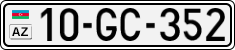 License plate of Azerbaijan, Cars