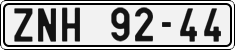 License plate of the Czech Republic, Cars (1960)